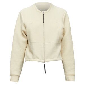Marni cotton leather zip pull cropped bomber jacket